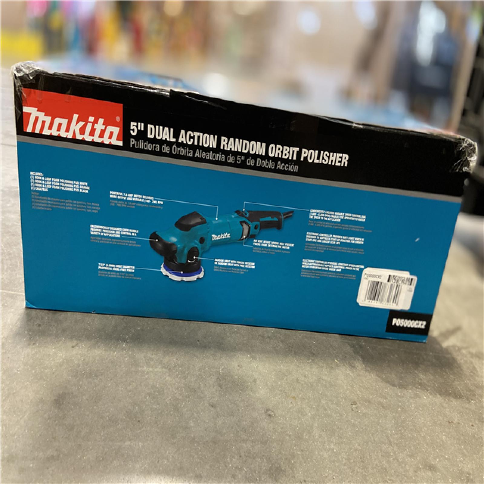 DALLAS LOCATION - Makita 5 in. Dual Action Random Orbit Polisher with Foam Pads and Bag