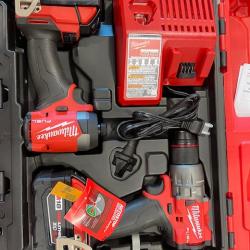 AS-IS Milwaukee FUEL 18V Lithium-Ion Brushless Cordless Hammer Drill and Impact Driver Combo Kit