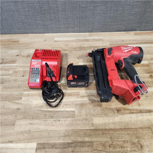 HOUSTON LOCATION - AS - IS Milwaukee FUEL GEN II 18-Volt 18-Gauge Lithium-Ion Brushless Cordless Brad Nailer Kit