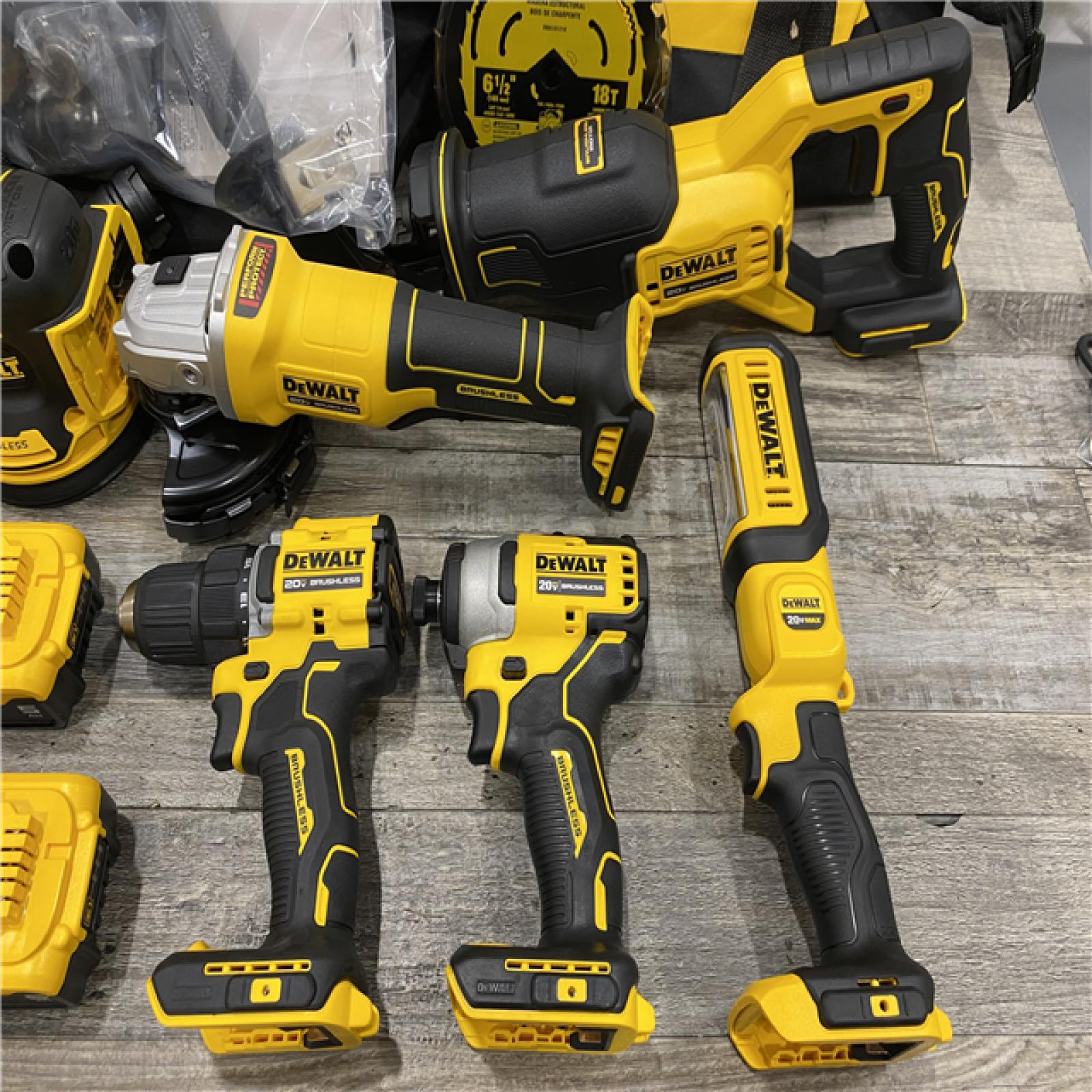 AS-IS DEWALT 20V Lithium-Ion Cordless 8-Tool Combo Kit