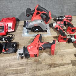 HOUSTON LOCATION - AS-IS Milwaukee 5 Tool Combo Kit W/ (2) Battery & Charger