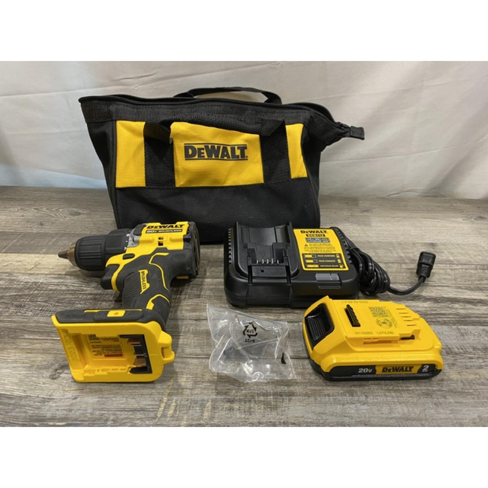 AS-IS DEWALT Atomic 20V Lithium-Ion Cordless Compact 1/2 in. Drill/Driver Kit