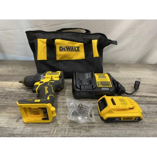 AS-IS DEWALT Atomic 20V Lithium-Ion Cordless Compact 1/2 in. Drill/Driver Kit