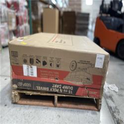 DALLAS LOCATION - Ohio Steel 15 cu. ft. Heaped 1000 lb. Poly Swivel Dump Cart
