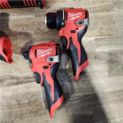 HOUSTON LOCATION - AS-IS Milwaukee 12V Lithium-Ion Brushless Cordless Subcompact Drill and Impact Driver Kit