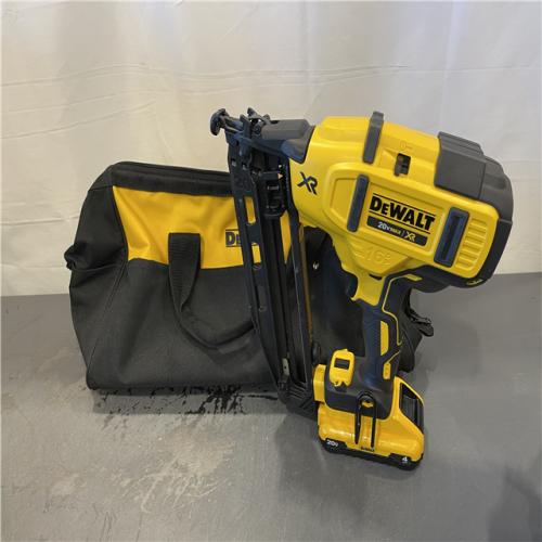 AS-IS - DeWalt 20V MAX XR Lithium-Ion Cordless 16-Gauge Angled Finish Nailer Kit
