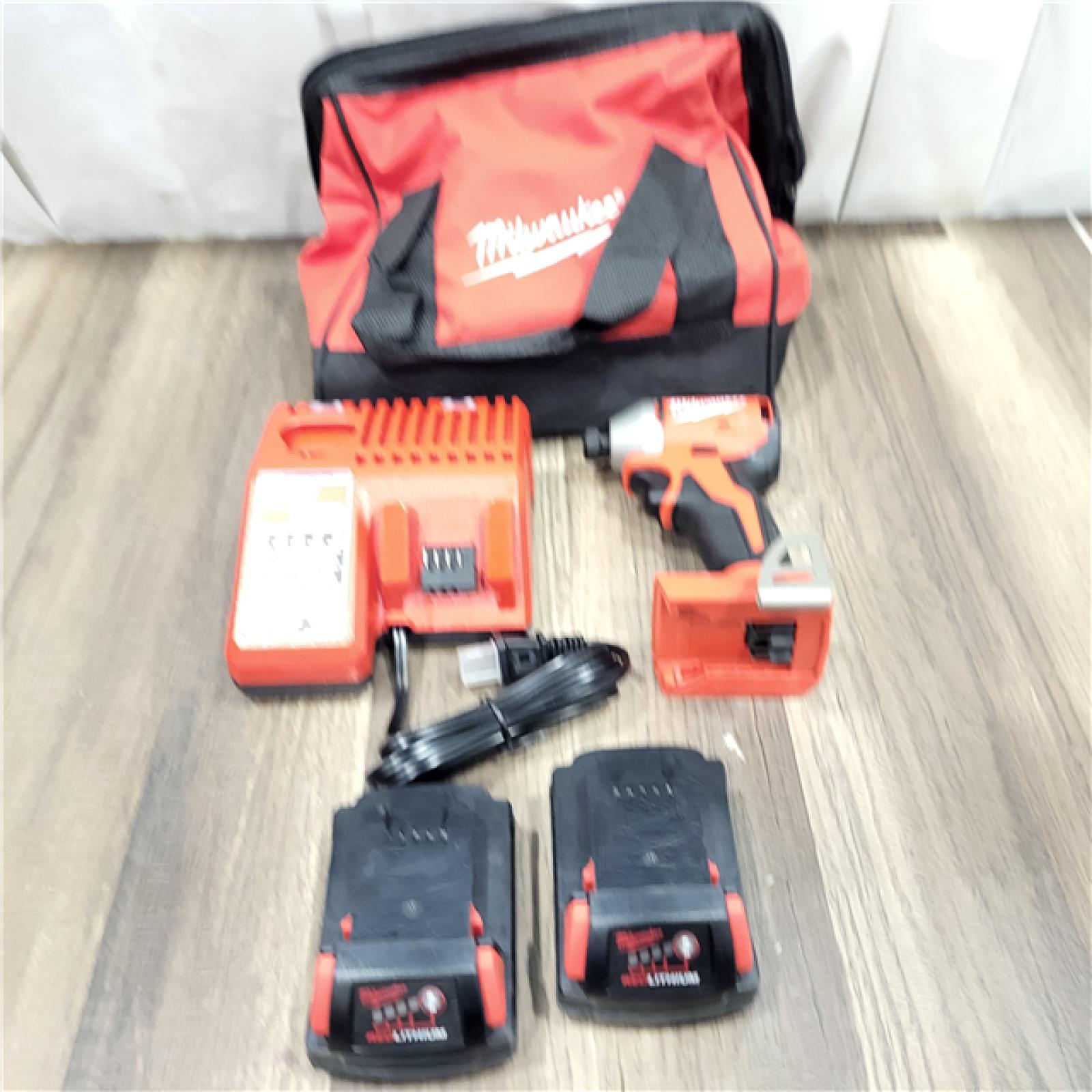 AS IS Milwaukee M18 Compact Brushless 1/4  Hex Impact Driver Kit