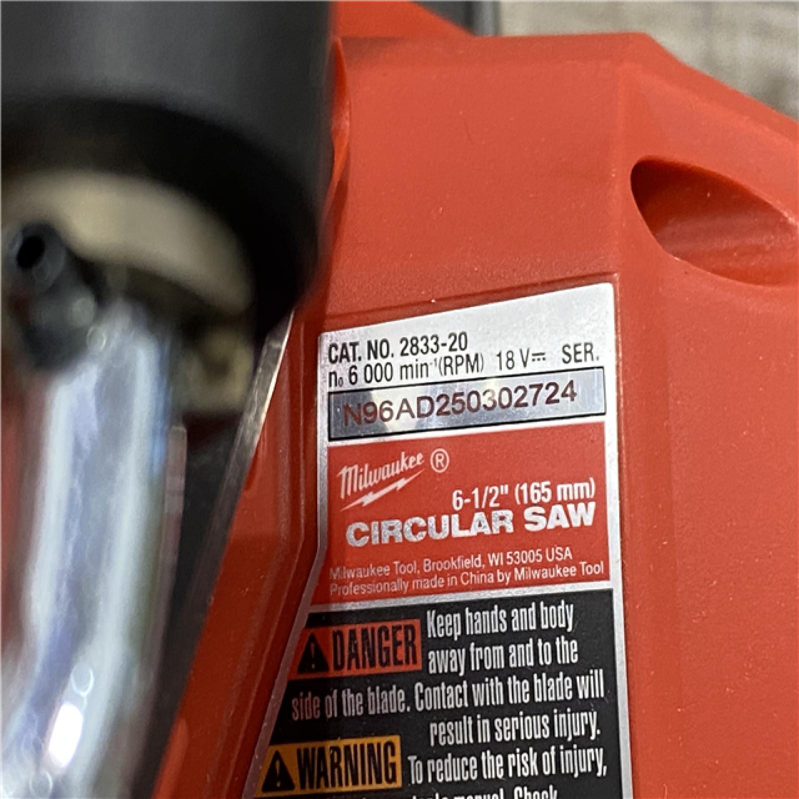 AS-IS Milwaukee FUEL 18V Lithium-Ion Brushless Cordless 6-1/2 in. Circular Saw (Tool-Only)