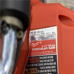 AS-IS Milwaukee FUEL 18V Lithium-Ion Brushless Cordless 6-1/2 in. Circular Saw (Tool-Only)