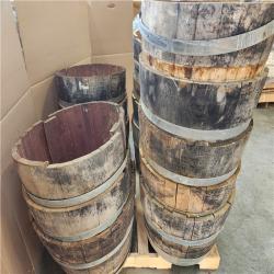 Phoenix AS-IS 26 in. Dia x 17.5 in. H White Oak Wood Whiskey Barrel Pallet (15-Barrels)