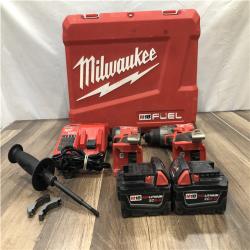 AS-IS Milwaukee FUEL 18V Lithium-Ion Brushless Cordless Hammer Drill and Impact Driver Combo Kit