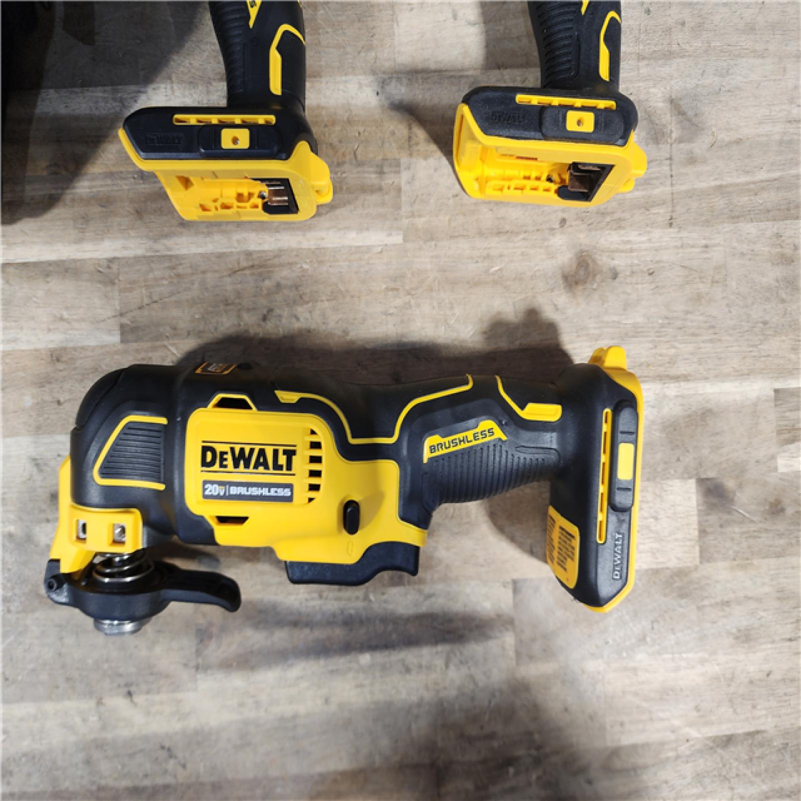 HOUSTON LOCATION - AS-IS DeWalt 20V MAX ATOMIC Cordless Brushless 3 Tool Combo Kit