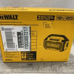 NEW - DEWALT 20V MAX Cordless Bluetooth Speaker (Tool Only)
