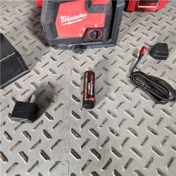 Houston Location - AS-IS Milwaukee 3522-21 4V Lithium-Ion Cordless USB Rechargeable Green Beam Cross-Line & Plumb Points Laser - Appears IN GOOD Condition