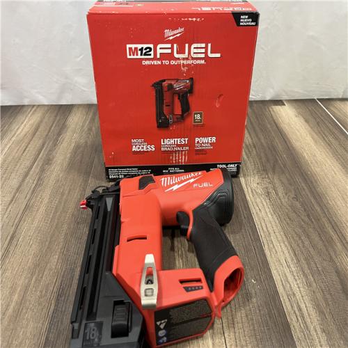 GOOD Milwaukee M12 FUEL 12-Volt Lithium-Ion Brushless Cordless 18-Guage Compact Brad Nailer (Tool Only)