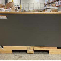 DALLAS LOCATION - Husky Heavy Duty 61 in. W x 23 in. D 15-Drawer Matte Gray Mobile Workbench Cabinet with Solid Wood Top