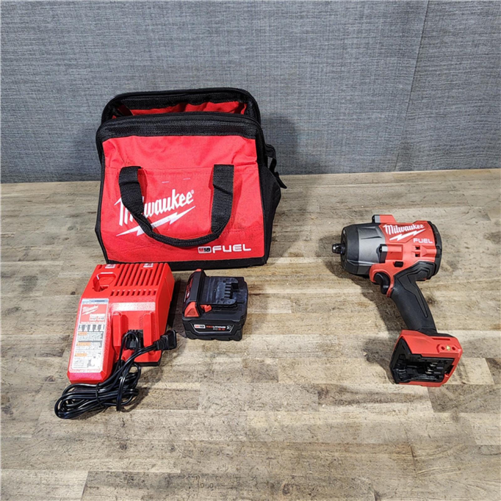 HOUSTON LOCATION - AS-IS Milwaukee M18 1/2 in. Cordless Brushless High Torque Impact Wrench Kit (Battery & Charger)