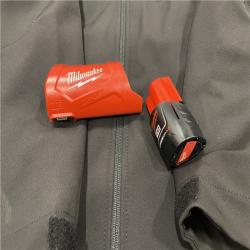 AS-IS Milwaukee Men's 2X-Large 12-Volt Lithium-Ion Cordless Tough Shell Black Heated Jacket Kit