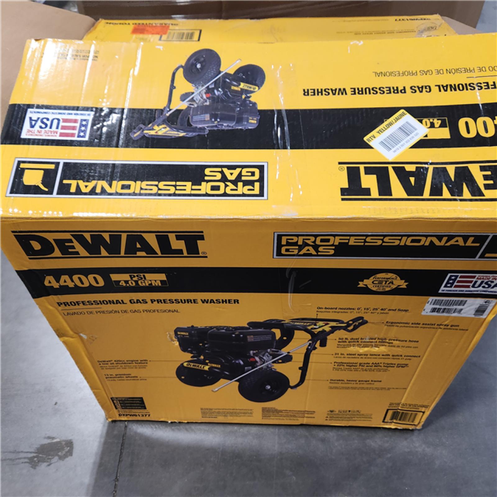Dallas Location - As-Is Dewalt DXPW61377 4400 PSI 4.0 GPM Gas Pressure Washer