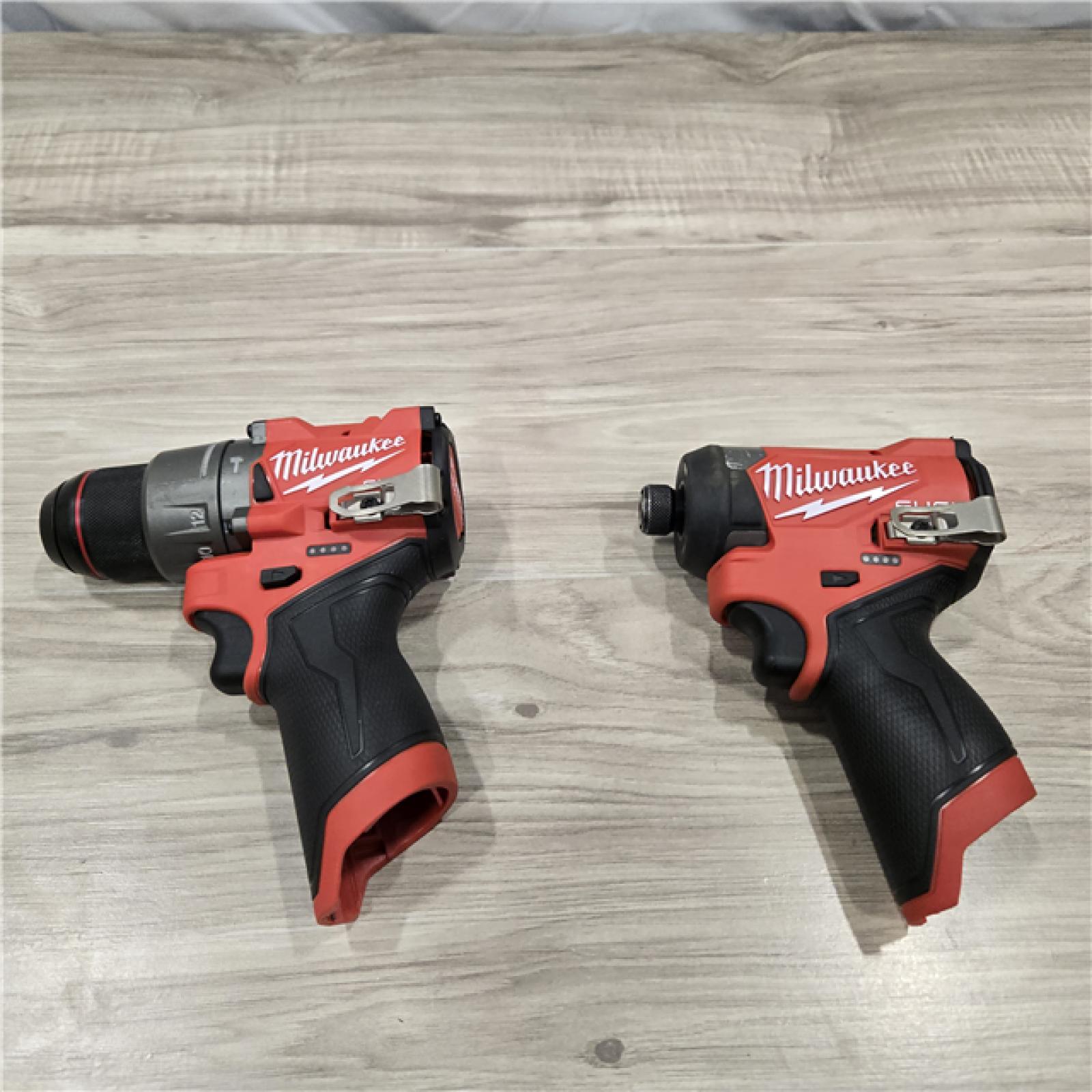 AS-IS Milwaukee 3497-22 12V Brushless Hammer Drill and Impact Driver Combo Kit