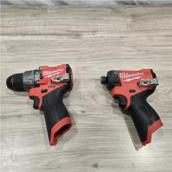 AS-IS Milwaukee 3497-22 12V Brushless Hammer Drill and Impact Driver Combo Kit