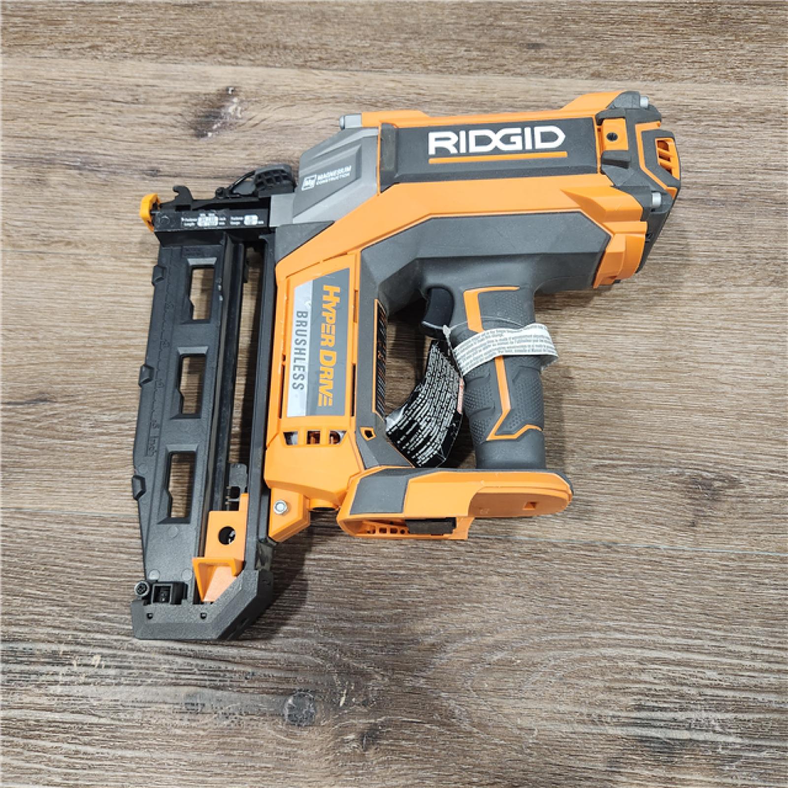AS-IS RIDGID Cordless Brushless HYPERDRIVE 16-Gauge 2-1/2 in. Straight Finish Nailer (Tool Only)