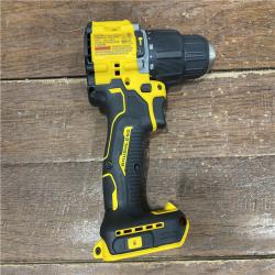 AS-IS DEWALT ATOMIC 20-Volt Lithium-Ion Cordless 1/2 in. Compact Hammer Drill with 3.0Ah Battery, Charger and Bag