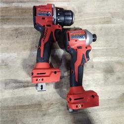 HOUSTON LOCATION - AS-IS Milwaukee M18 18V Lithium-Ion Brushless Cordless Compact Drill/Impact Combo Kit (2-Tool) W/(2) 2.0 Ah Batteries, Charger & Bag