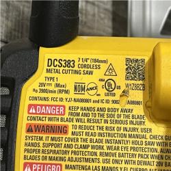 AS-IS DEWALT 20-Volt MAX 7-1/4 in. Cordless Metal Cutting Circular Saw (Tool only)