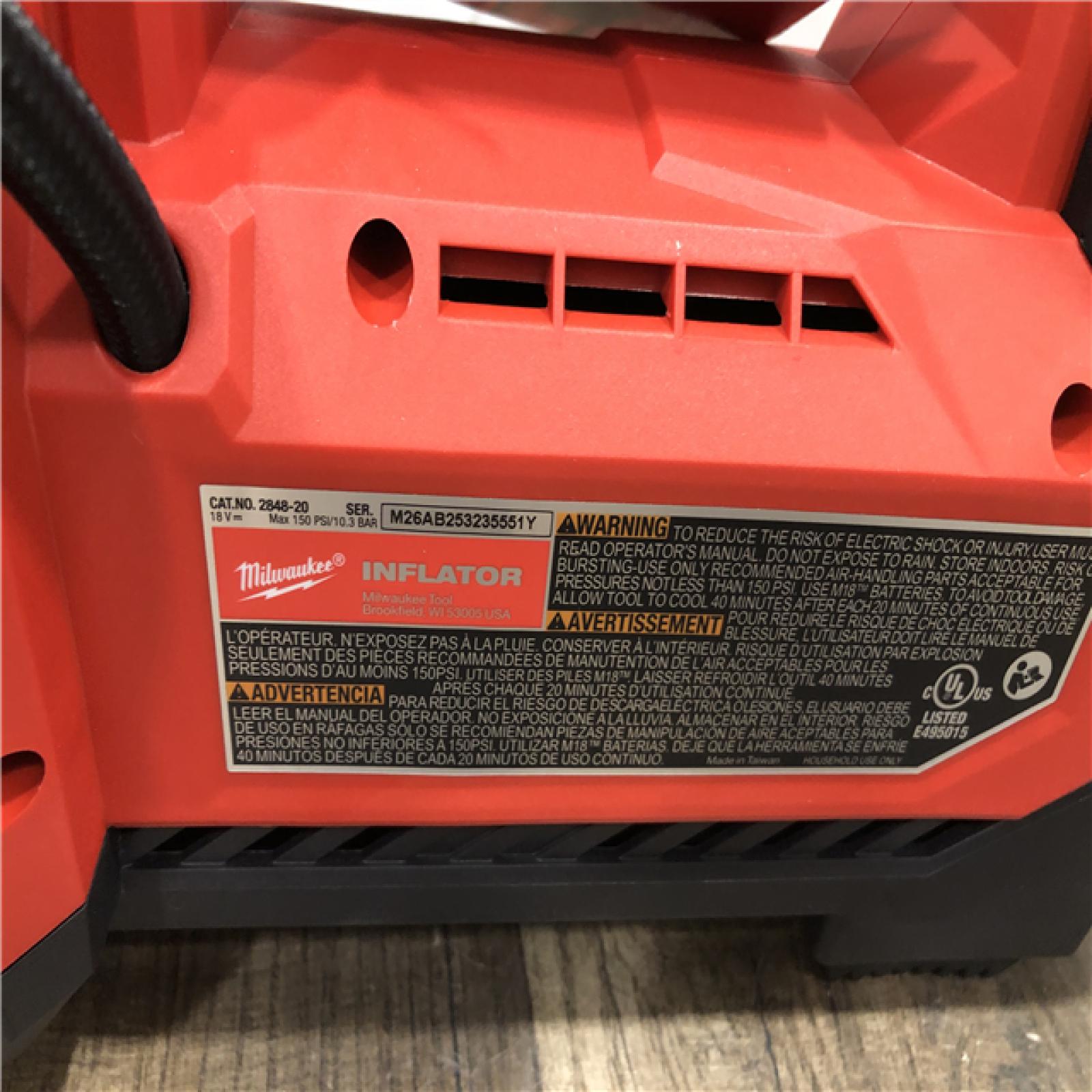 AS-IS Milwaukee 18-Volt Lithium-Ion Cordless Electric Portable Inflator (Tool-Only)