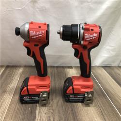 AS-IS Milwaukee 18V Lithium-Ion Brushless Cordless Compact Drill/Impact Combo Kit