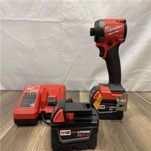 AS -IS Milwaukee M18 FUEL 18V Lithium-Ion Brushless Cordless 1/4 in. Hex Impact Driver Kit