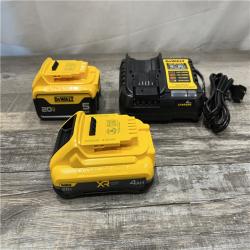 AS-IS DEWALT 20V MAX Lithium-Ion Starter Kit with 4.0 Ah and 5.0 Ah Batteries and Charger