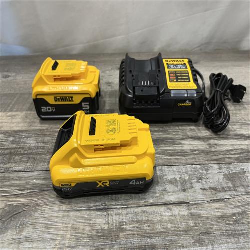 AS-IS DEWALT 20V MAX Lithium-Ion Starter Kit with 4.0 Ah and 5.0 Ah Batteries and Charger