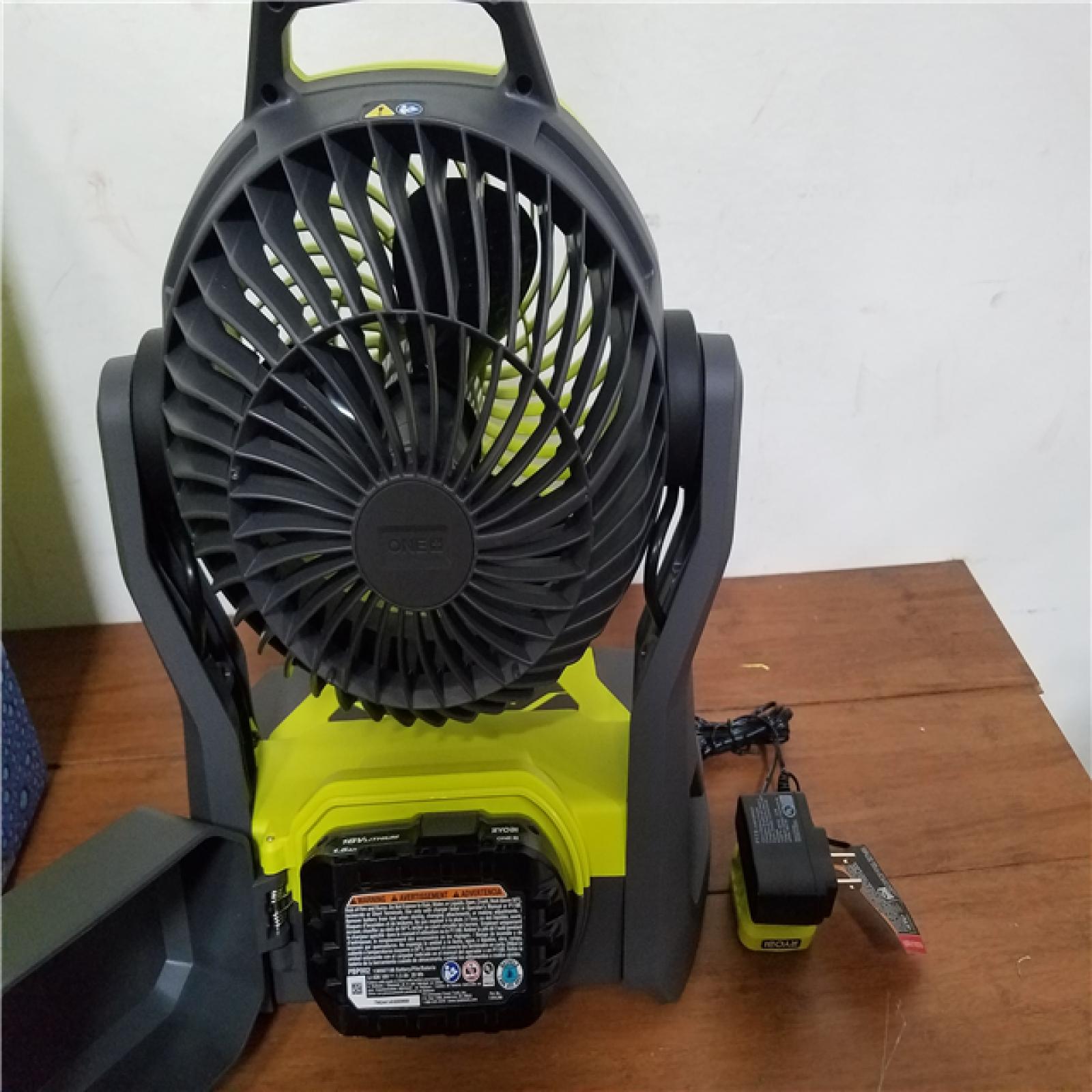 California NEW Ryobi One+ 18V 7.5 Bucket Top Misting Fan Kit  Includes (1) Battery & Charger