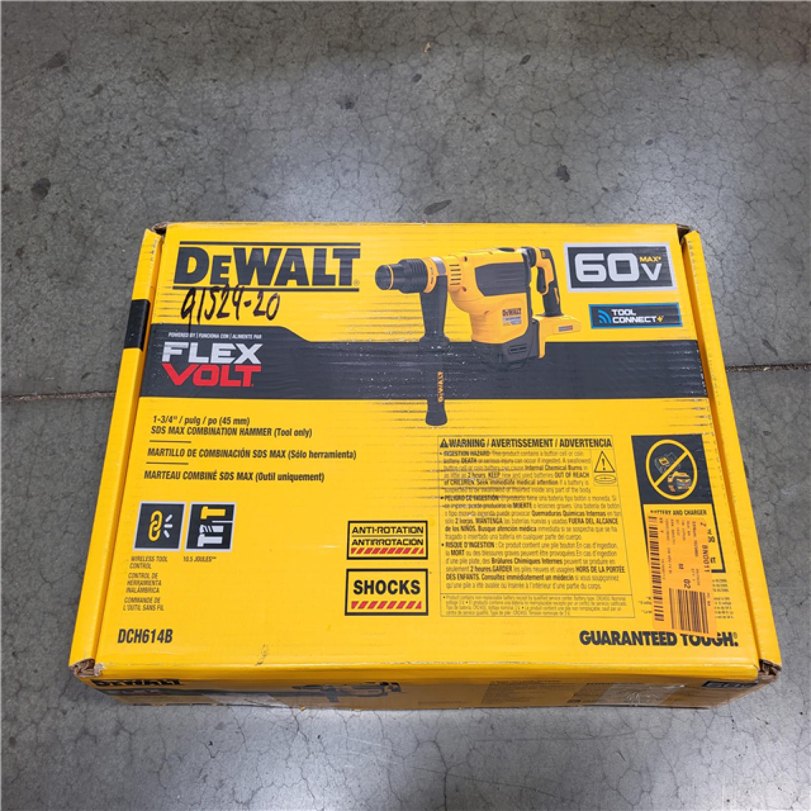 CALIFORNIA AS-IS NEW DEWALT 1-3/4 SDS MAX COMBINATION HAMMER