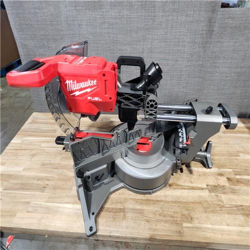 HOUSTON LOCATION - AS - IS Milwaukee M18 FUEL 18V Lithium-Ion Brushless Cordless 12 in. Dual Bevel Sliding Compound Miter Saw (Tool-Only)