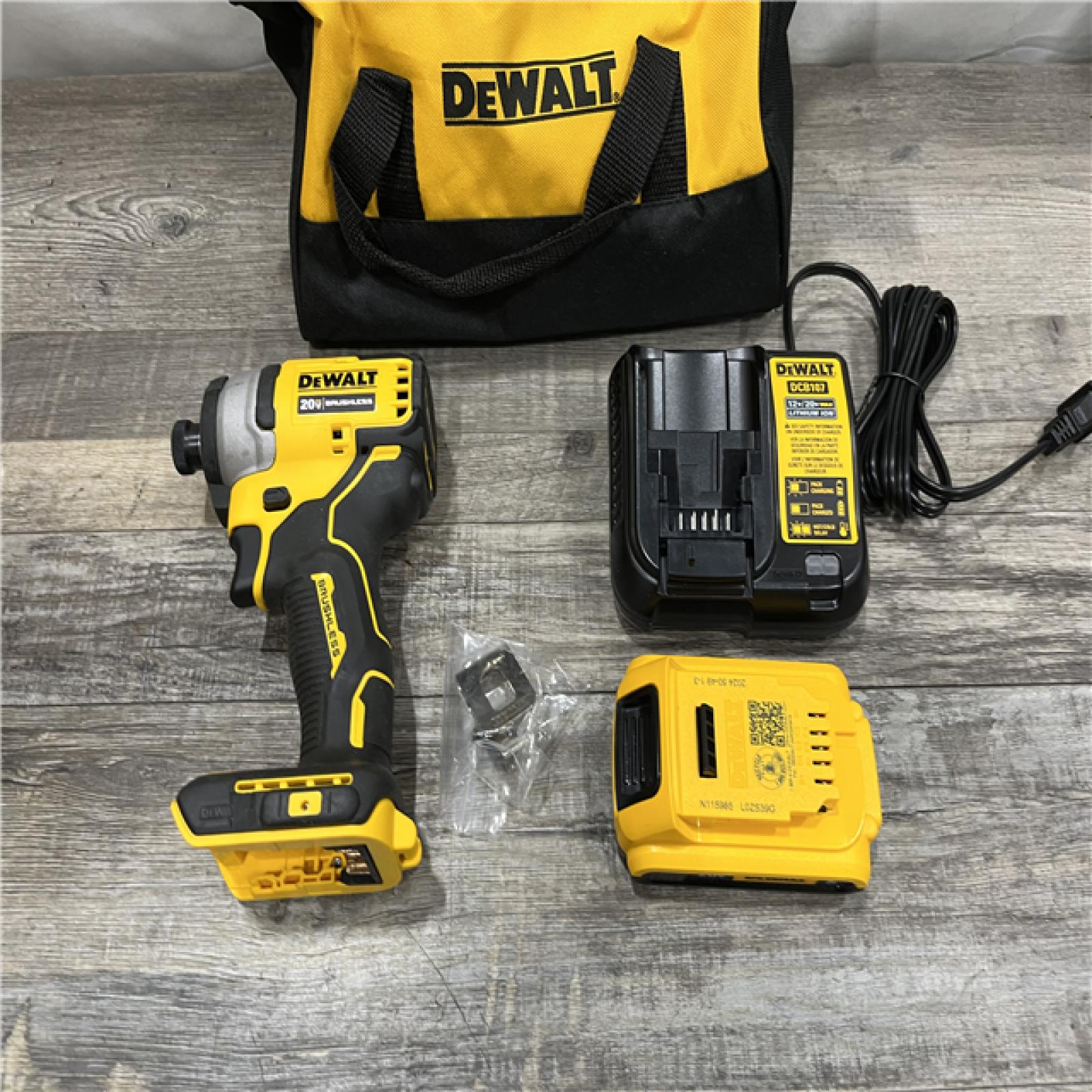 AS-IS DEWALT Atomic 20V Max Lithium-Ion Brushless Cordless Compact 1/4 in. Impact Driver Kit