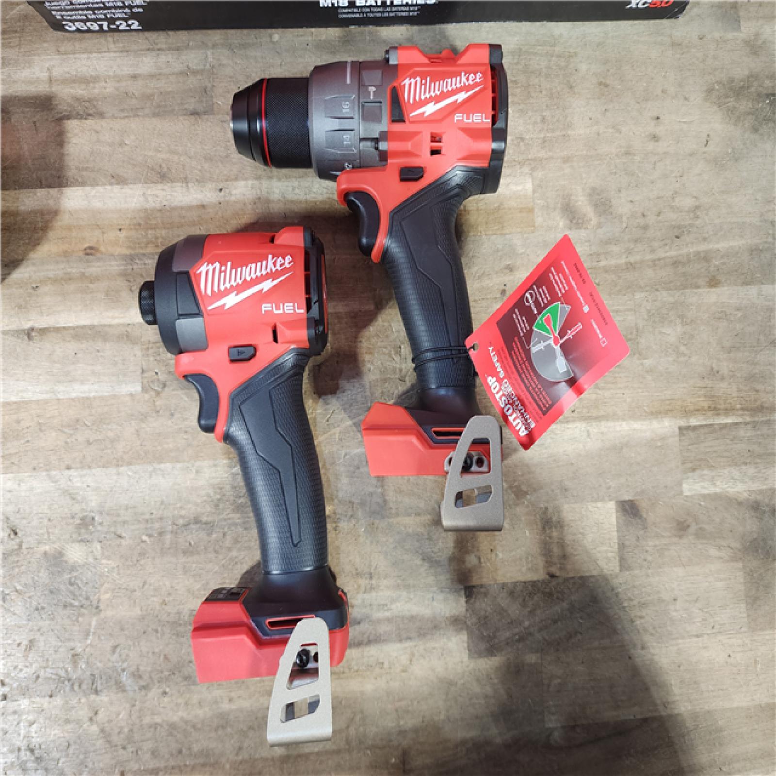 HOUSTON LOCATION - AS-IS Milwaukee FUEL 18V Lithium-Ion Brushless Cordless Hammer Drill and Impact Driver Combo Kit