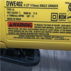 AS-IS DEWALT 11 Amp Corded 4.5 in. Small Angle Grinder