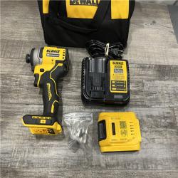 AS-IS DEWALT Atomic 20V Max Lithium-Ion Brushless Cordless Compact 1/4 in. Impact Driver Kit