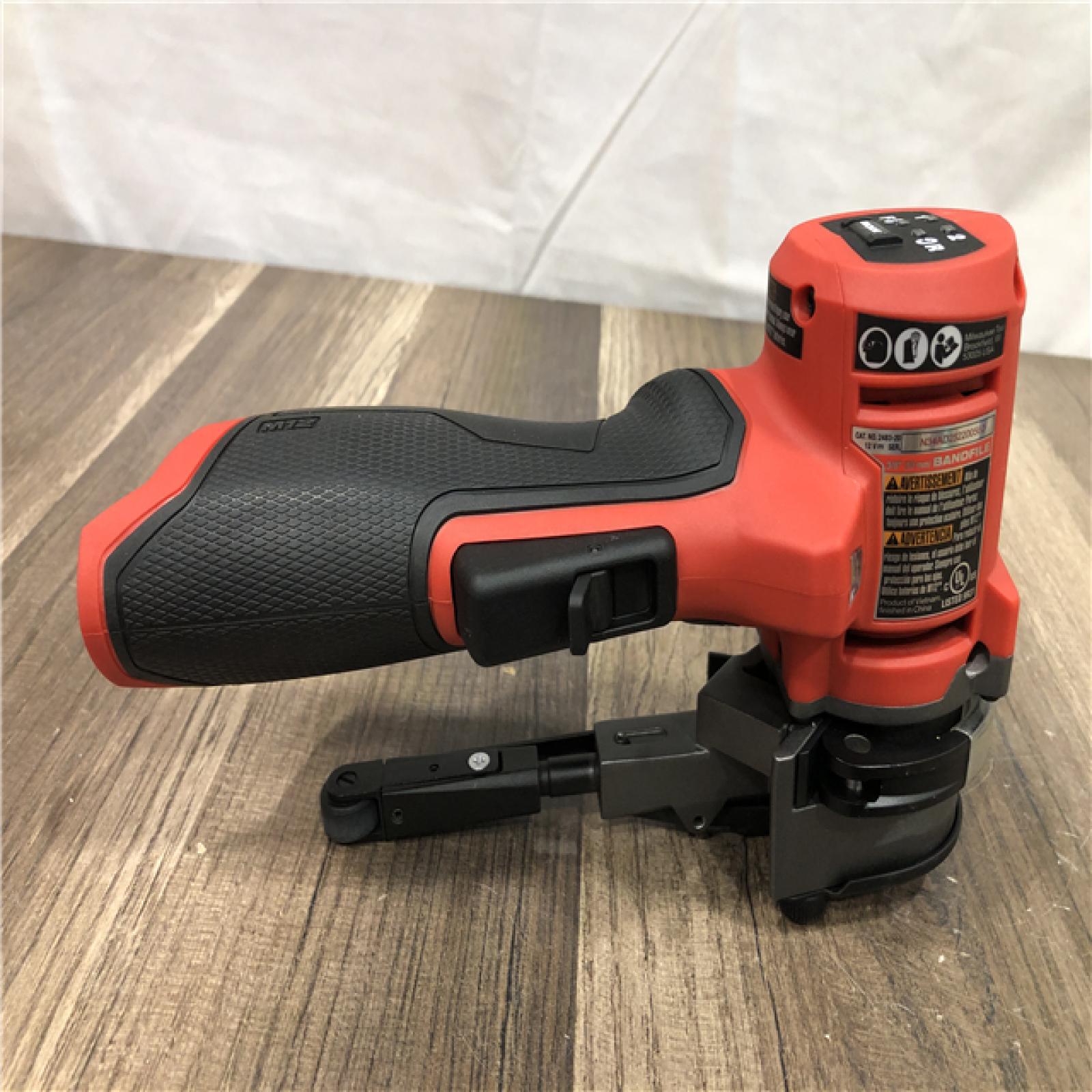 AS-IS Milwaukee FUEL 12V Lithium-Ion Brushless Cordless 3/8 in. x 13 in. Bandfile (Tool-Only)