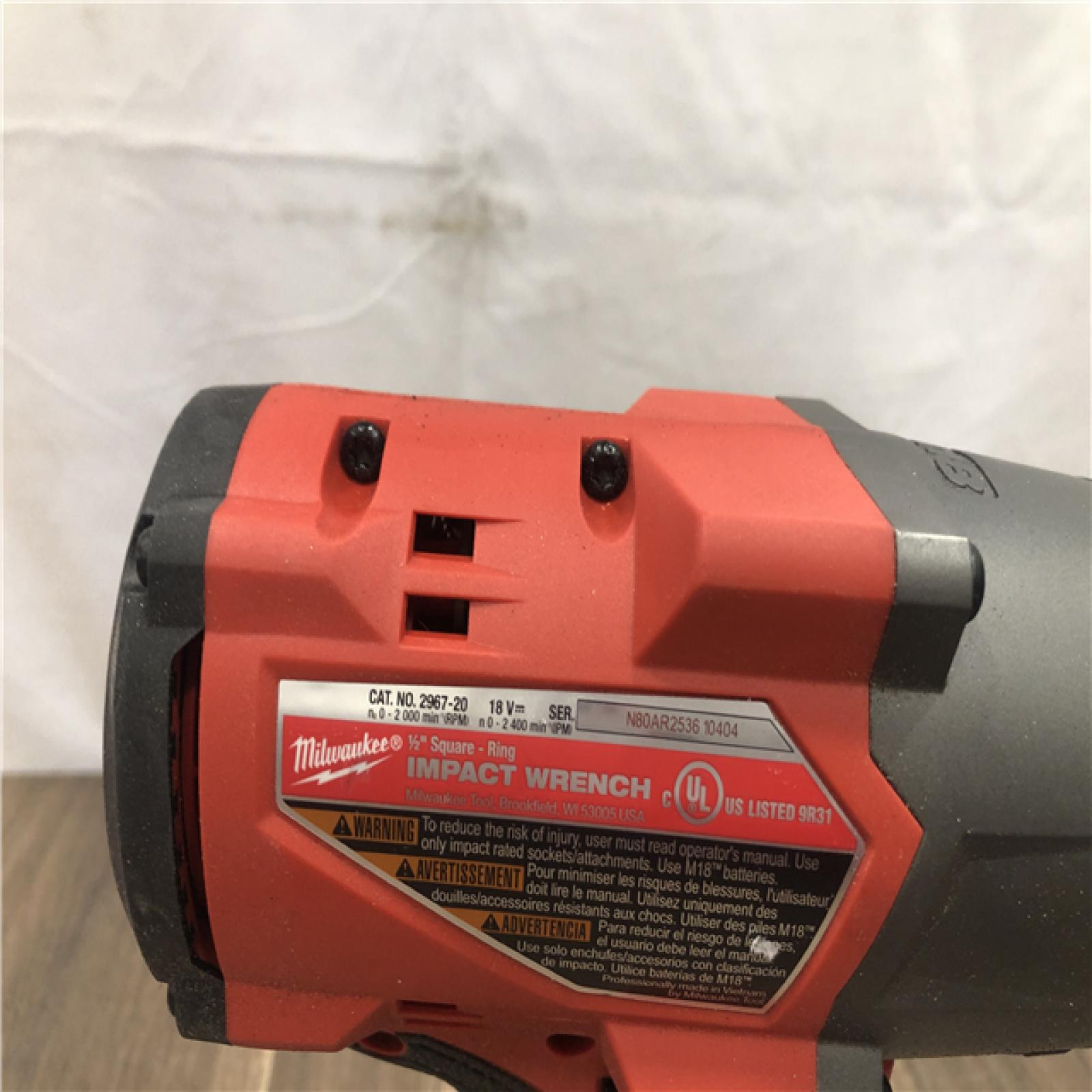 AS-IS Milwaukee FUEL 18V Lithium-Ion Brushless Cordless 1/2 in. Impact Wrench with Friction Ring (Tool-Only)