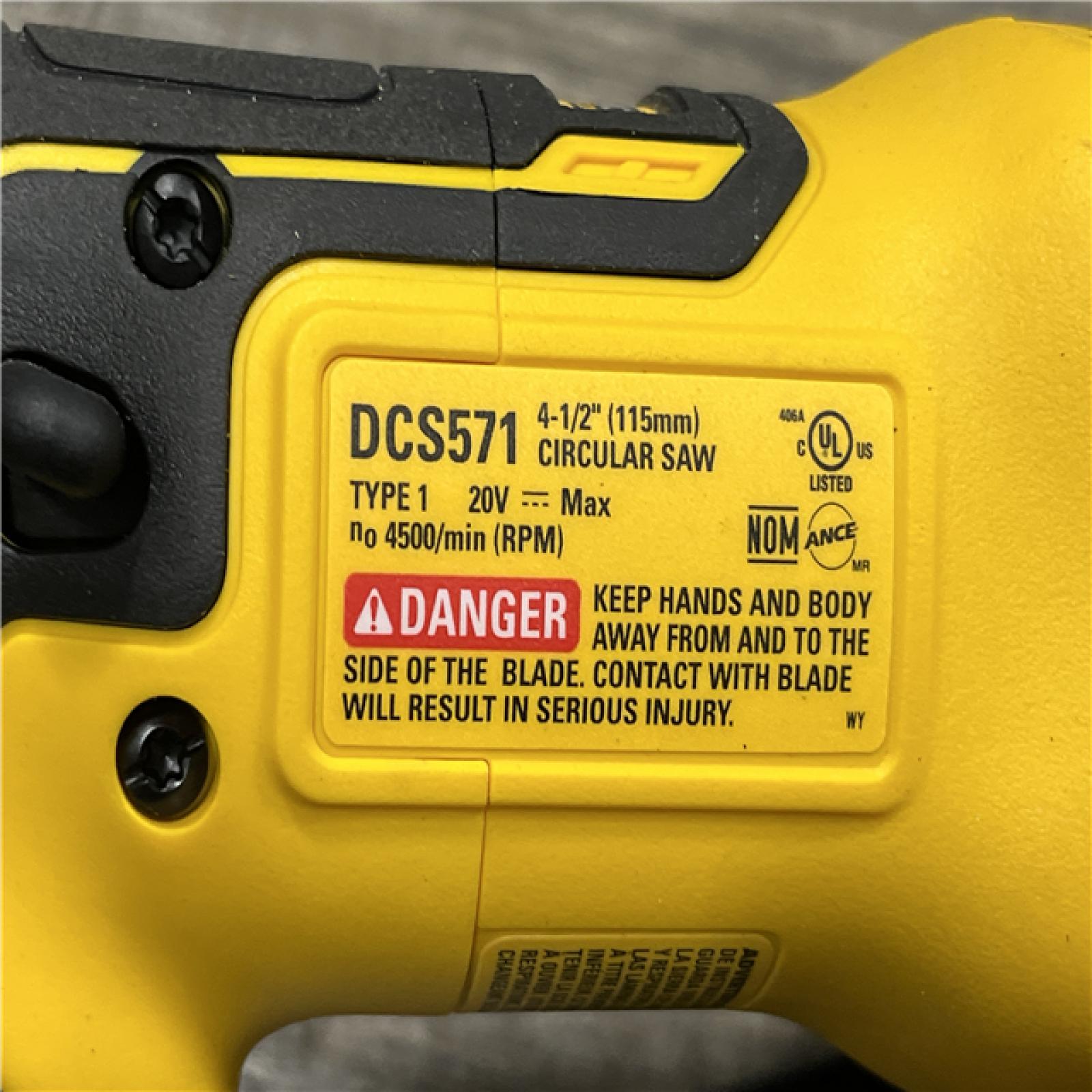 AS-IS DEWALT ATOMIC 20V MAX Cordless Brushless 4-1/2 in. Circular Saw (Tool Only)
