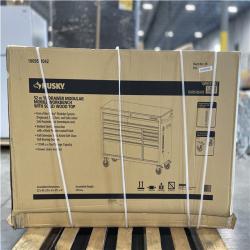 DALLAS LOCATION- AS-IS HUSKY 52 in. W x 20 in. D 10-Drawer Black Mobile Workbench Cabinet
