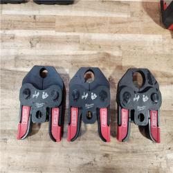 HOUSTON LOCATION - AS-IS Milwaukee 18V Lithium-Ion Cordless Short Throw Press Tool with 3 PEX Crimp Jaws Kit