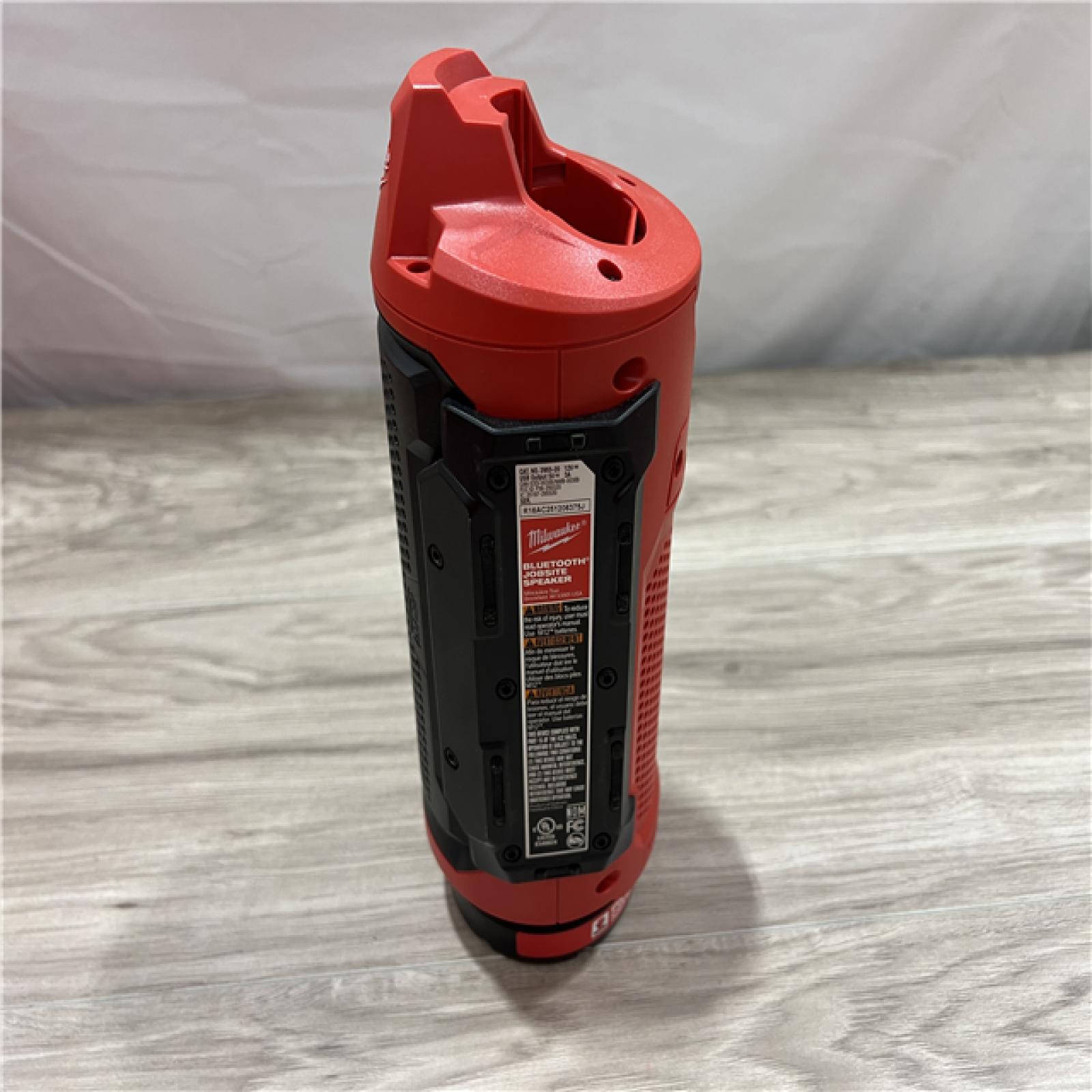 AS-IS Milwaukee M12 12-Volt Lithium-Ion Cordless Bluetooth Jobsite Speaker with PACKOUT Compatibility