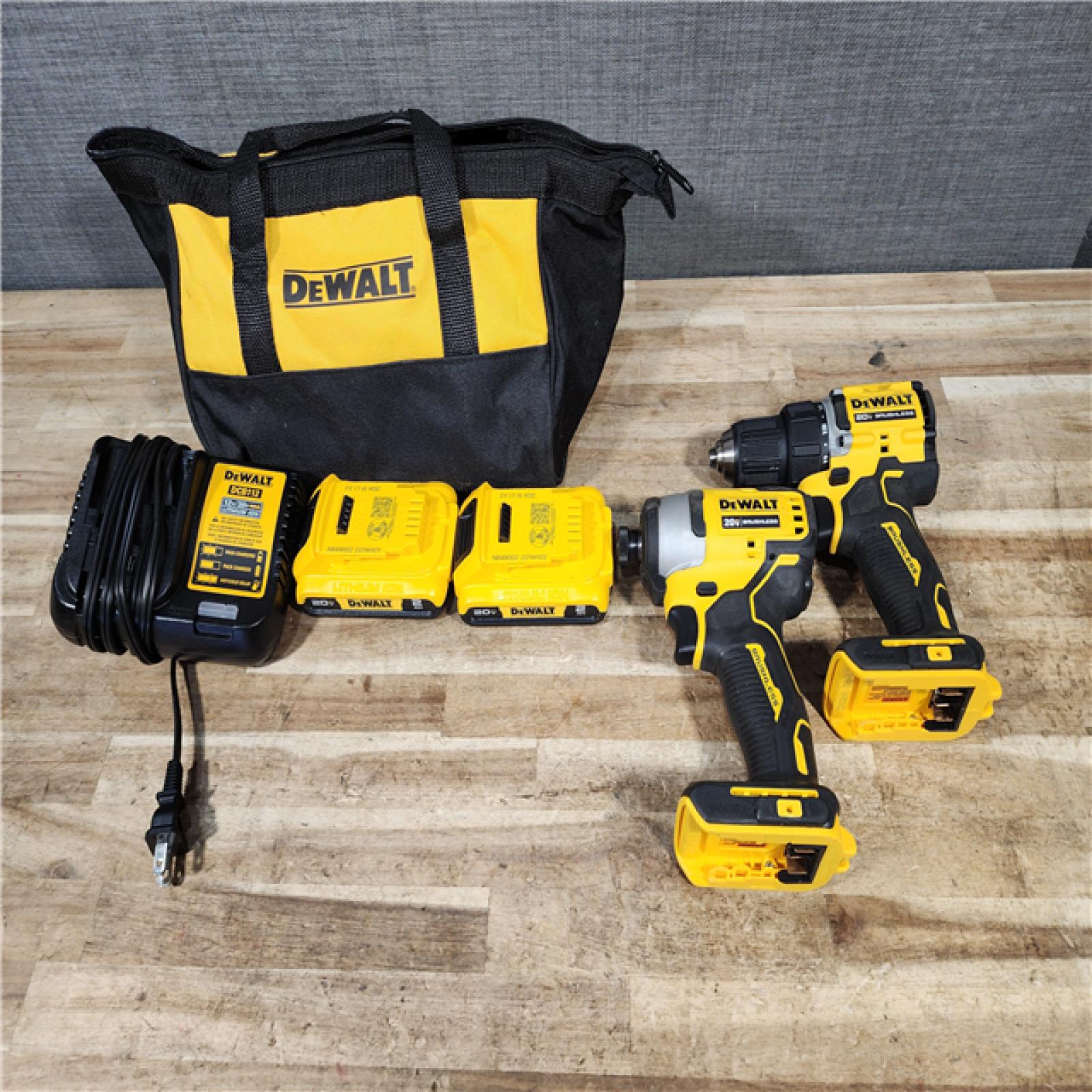 HOUSTON LOCATION - AS - IS DEWALT 2 TOOL COMBO KIT W/ (2) BATTERY & CHARGER