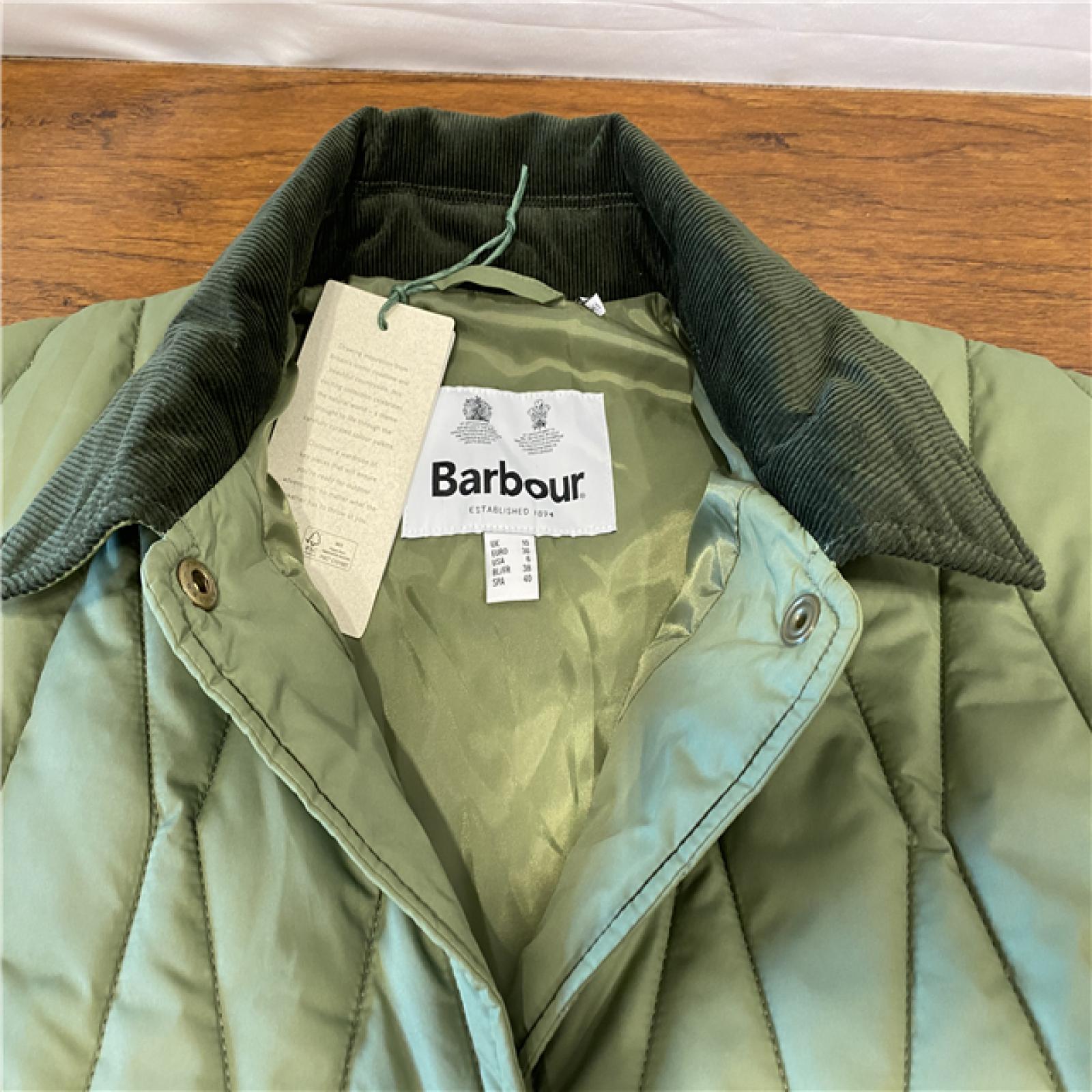 NEW! Barbour Delphinium Quilted Jacket - Green SZ 10
