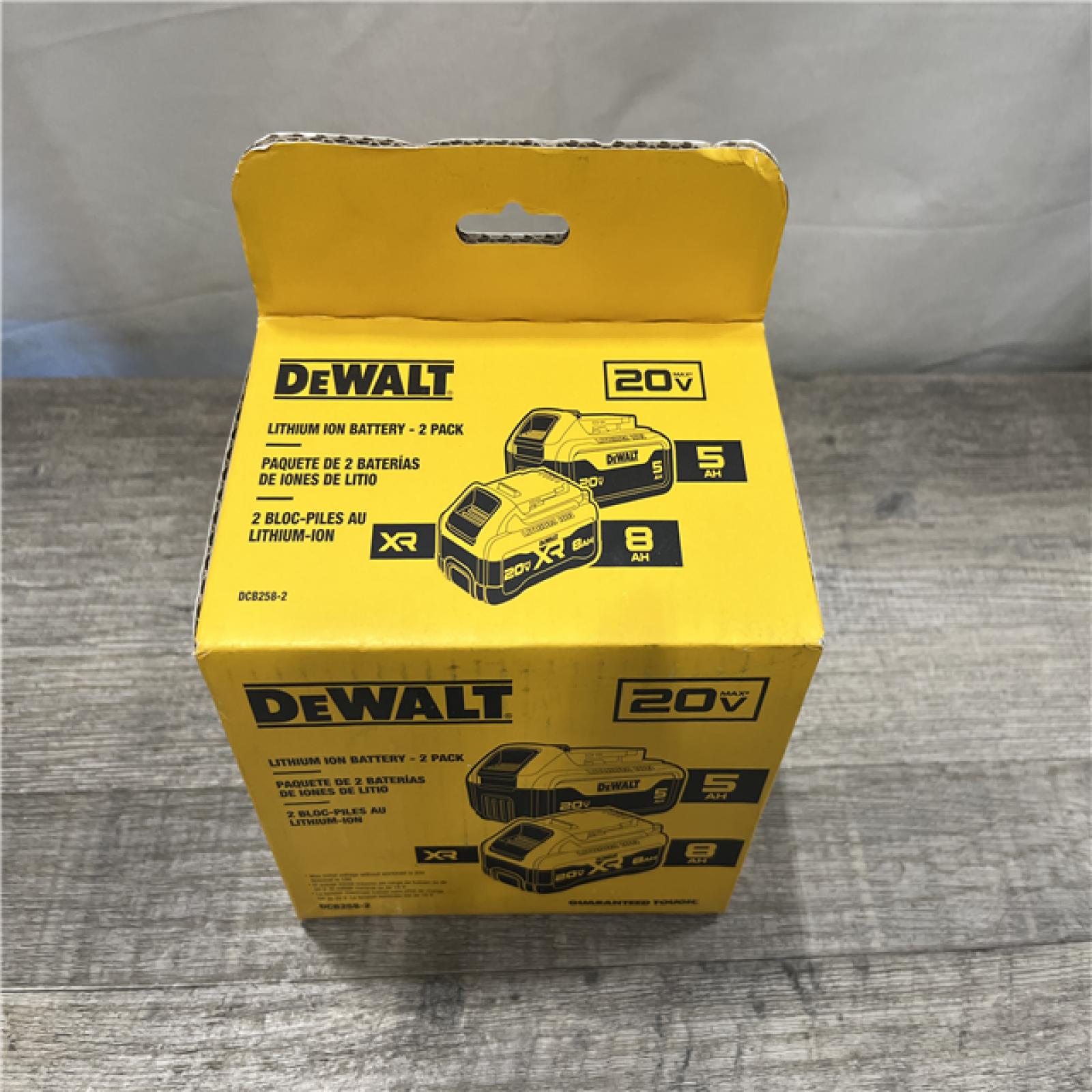 NEW - DEWALT 20V Premium Lithium-Ion 5.0Ah Battery and 8.0Ah Battery